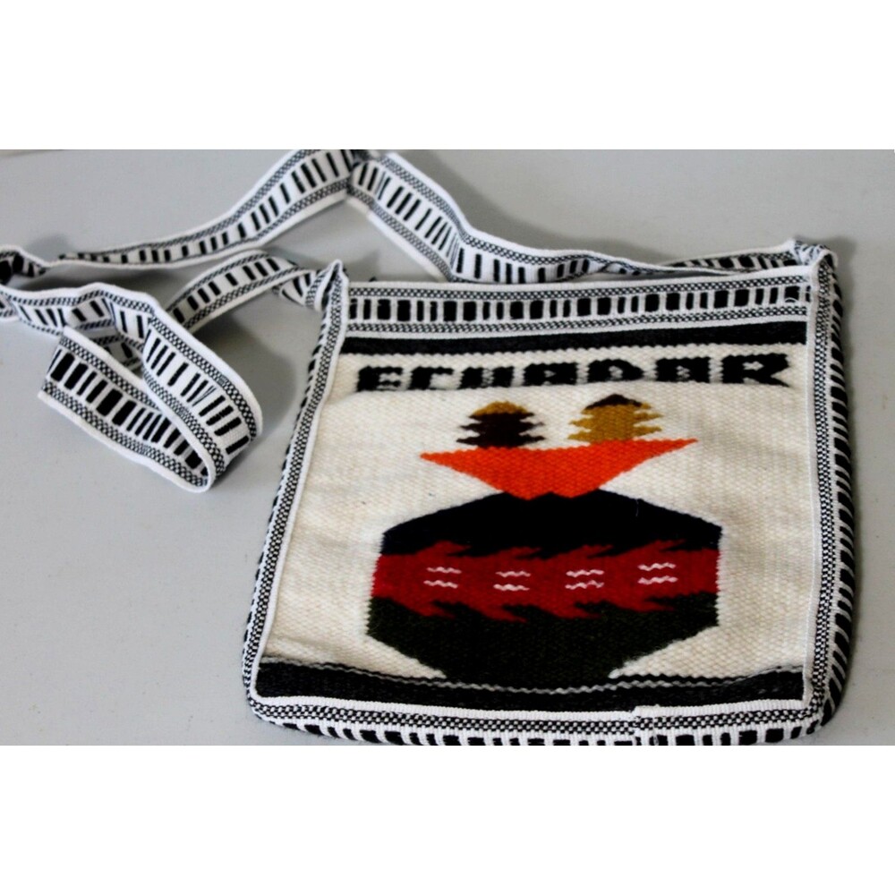 Ecuador Woven Andean Folk Art Tapestry Crossbody “Shigra Bag” Purse/Handbag 9” - Picture 8 of 9